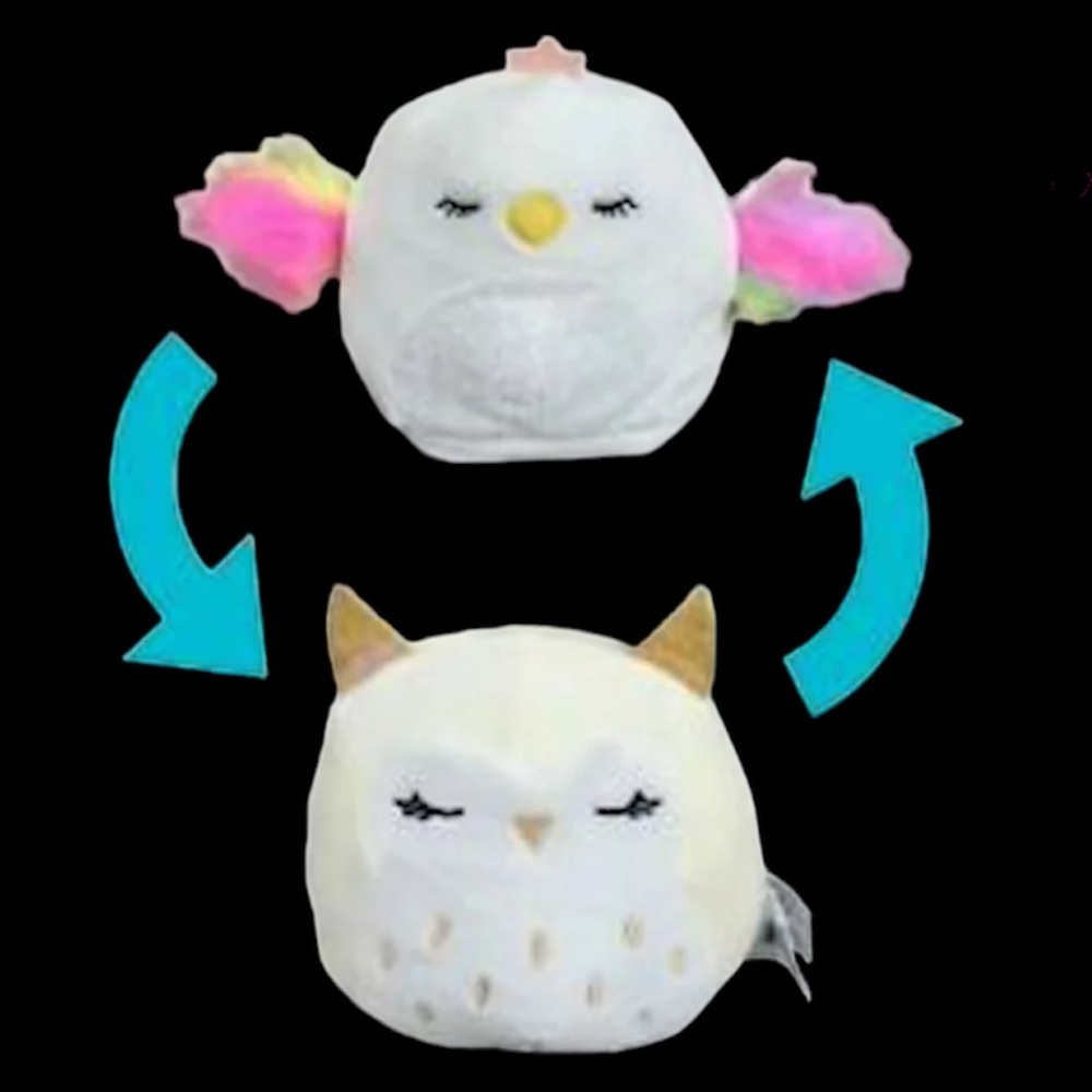 Squishmallows Flip-A- Flip-A-Mallows Alyssa The Chick & Lilian The Owl 5"‎